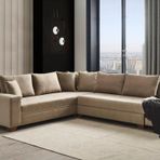 Perla Sofa Lehon Köşe Takımı Babyface Sütlü Kahve