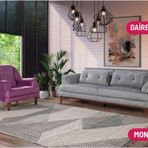 Perla Sofa Madrid Koltuk Takımı Babyface Açık Gri