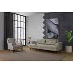 Perla Sofa Madrid Koltuk Takımı Keten Açık Yeşil Kazayağı