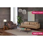 Perla Sofa Madrid Koltuk Takımı Keten Hardal Kazayağı
