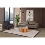 Perla Sofa Madrid Koltuk Takımı Keten Koyu Kahve Kazayağı