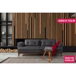 Perla Sofa Madrid Üçlü Yataklı Kanepe Bora Antrasit