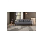 Perla Sofa Madrid Uclu Yatakli Kanepe Keten Acik Gri