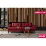 Perla Sofa Madrid Üçlü Yataklı Koltuk Bora Bordo - Koyu Bordo