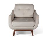 Perla Sofa Nelson Berjer Babyface Krem - Bej