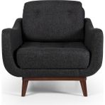 Perla Sofa Nelson Keten Berjer Antrasit - Koyu Gri
