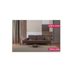 Perla Sofa Nelson Uclu Kanepe Keten Kahve