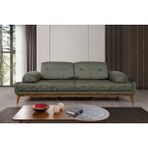 Perla Sofa Nelson Üçlü Koltuk Bora Yeşil - Haki Yeşil