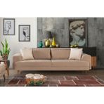 Perla Sofa Nobis Yataklı Kanepe Babyface Sütlü Kahve