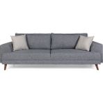 Perla Sofa Nobis Yataklı Kanepe Keten Açık Gri