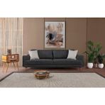 Perla Sofa Nobis Yataklı Kanepe Keten Antrasit - Koyu Gri