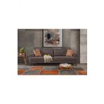 Perla Sofa Nobis Yataklı Kanepe Keten Kahve