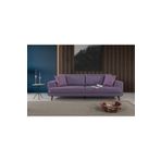 Perla Sofa Nobis Yataklı Kanepe Keten Mor