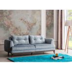 Perla Sofa Paris Yatakli Kanepe Acik Gri