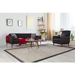 Perla Sofa Seneca Keten Koltuk Takımı Antrasit < -