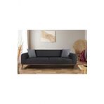Perla Sofa Seneca Yataklı Kanepe Keten Antrasit
