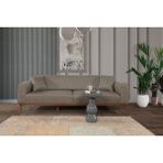 Perla Sofa Seneca Yataklı Kanepe Keten Koyu Yeşil
