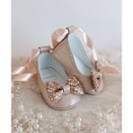Perla Somon Hakiki Deri Bebek Babet Ayakkabı
