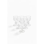 PERLAEVKAHVE Kristal Cam Ayaklı 6’lı Kahve Yanı Bardak Seti (65 ml)