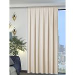 Perle 1/2 Pileli Keten Dokulu Ekru Modern Fon Perde – Ütü Gerektirmez - 80 x 250 cm