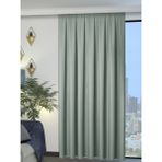 Perle 1/2 Pileli Keten Dokulu Mint Modern Fon Perde – Ütü Gerektirmez - 120 x 250 cm