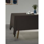 PERLE Antrasit Renk Keten Dokulu Masa Örtüsü - 150 x 220 cm