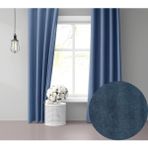 Perle Daily Series Derin Mavi Ada 100x250 cm Fon Perde