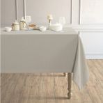 Perle Daily Series Kadife Dokulu Taş Rengi Masa Örtüsü - 130 x 170 cm