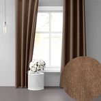 Perle Daily Series Kahve Rengi Ada Kahverengi 300x250 cm Fon Perde