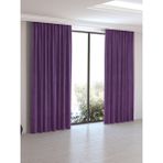 Perle Home Menekşe Moru Rengi Fon Perde Ekstraforlu 100 x 270 cm Düz Desen