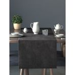 Perle Kadife Dokulu Gri Renk Daily Series Runner 40 x 140 - 40 x 140 cm