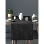 Perle Kadife Dokulu Siyah Renk Daily Series Runner 40 x 140 - 40 x 140 cm