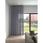 Perle Koyu Gri Renk Keten Görünümlü Düz Tül Perde Ütü Istemez - 500 x 250 cm