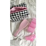perlina home Makyaj Çantası Kapitone Kumaş Büyük Kareli Siyah _Büyük Boy