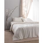 Perline King Size %100 Pamuk Fırfırlı Nevresim Takımı - Ekru/Bej