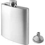 Perlotus 8 Oz- 235 cc Hunili Cep Tipi Vidalı Kapaklı Çelik Viski İçki Matarası