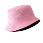 Perlotus Çift Taraflı Bucket Kova Balıkçı Şapka Unisex%100 Pamuklu Siyah İç Astarlı Dörtmevsim Mevsim Kullanım, Geniş Siperli Güneş Koruma Pembe