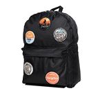 Perlotus Değiştirilebilir Bisiklet Temalı Unisex Patch Günlük Spor Sırt Çantası Siyah