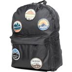 Perlotus Değiştirilebilir Dağcılık Temalı Unisex Patch Günlük Spor Sırt Çantası - Siyah