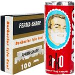 Perma Sharp Berber Jileti 100'lü Paket, Arko 75g Tıraş Sabunu Seti