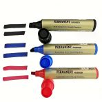 Permanent 10Mm Marker Koli & Çuval (Kırmızı 1 / Mavi 1 / Siyah 1) 3'Lü Set