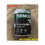 Permo Metalik Gümüş Renk Çelik Kapı Boyası Metal Ferforje Boyası 1kg
