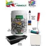 Permolit Pop And Rolls Boya 4 Parçalı Set ( 1lt Boya - Boya Tavası- Stella Ipek Fırça - Kadife Rulo ) - Deniz Kabuğu