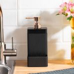 Perotti 13139 Lisbone Süngerlik Hazneli Banyo ve Mutfak Sıvı Sabunluk Siyah 550 ml