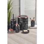 Perotti 13223 Siyah Rose Diamond 5'li Akrilik Plastik Banyo Seti