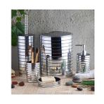 Perotti 14758 Silver Siyah Linea Silver 5'li Banyo Seti