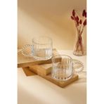 Perotti 15174 Ringo Line 2'li Kulplu Cam Meşrubat Bardağı 325 ml Modern Desensiz Şeffaf
