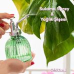 Perotti 15731 Yeşil Vintage Cam Bitki Sulama Şişesi Oda Kokusu Dağıtıcı Çok Amaçlı Sprey Şişe 250 ml