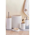 Perotti Faggiano 5 Parça Kırılmaz PP Banyo Seti – 6.5 Litre Kovalı Beyaz - Taupe