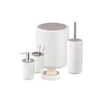 Perotti Faggiano Whitape 5 Parça Kırılmaz PP Banyo Seti – 6.5 Litre Kovalı